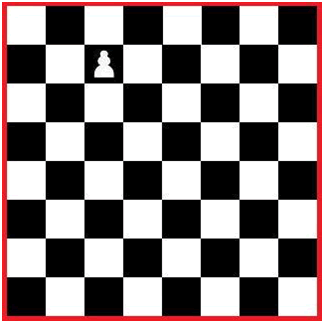 jogo de xadrez - peão sozinho na frente no tabuleiro de xadrez