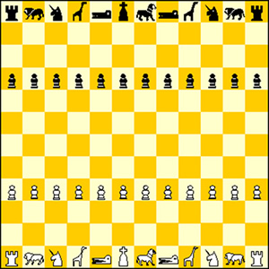 Horda Variante Xadrez Ilustração Uma Variante Assimétrica Xadrez